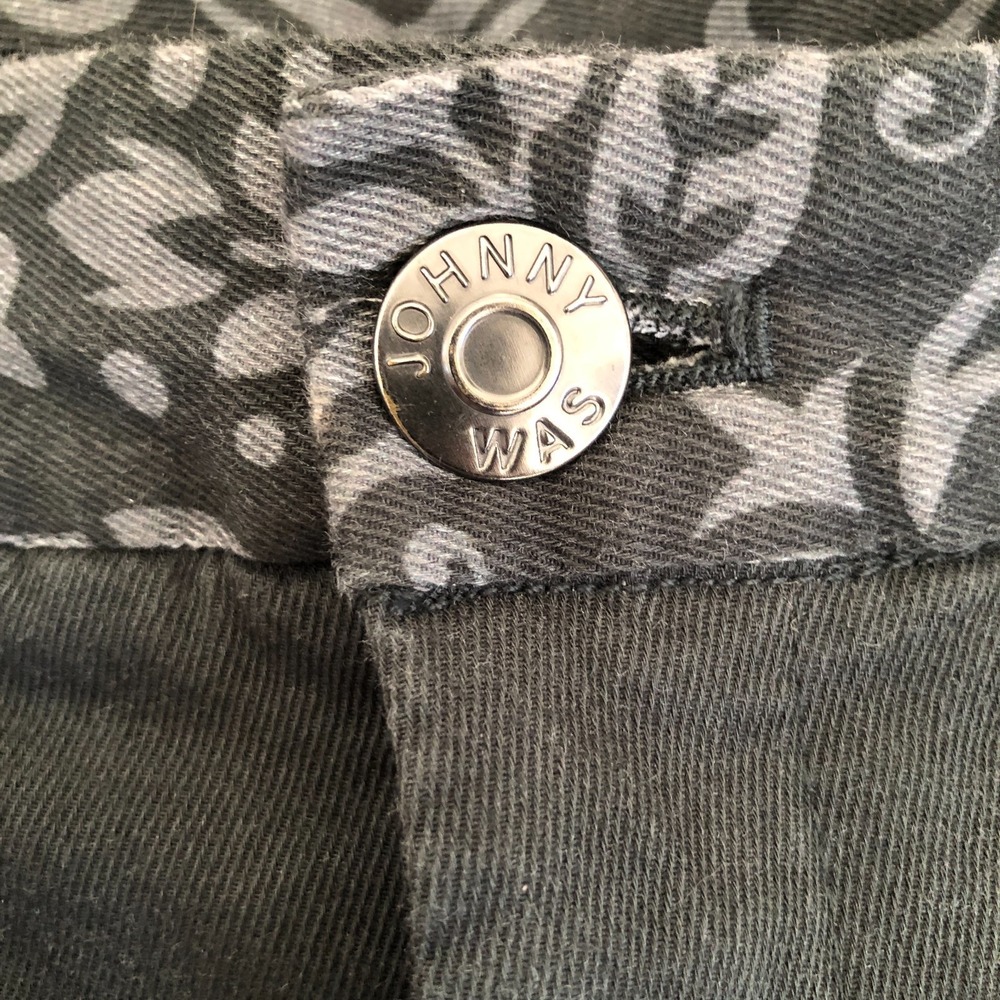 Johnny Was Pete&Greta Artsy Floral Print Cotton Trouser Jean Sz 8 Pant/S jacket - Picture 12 of 16